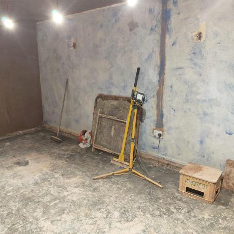 Domestic wire installation by professional electrician